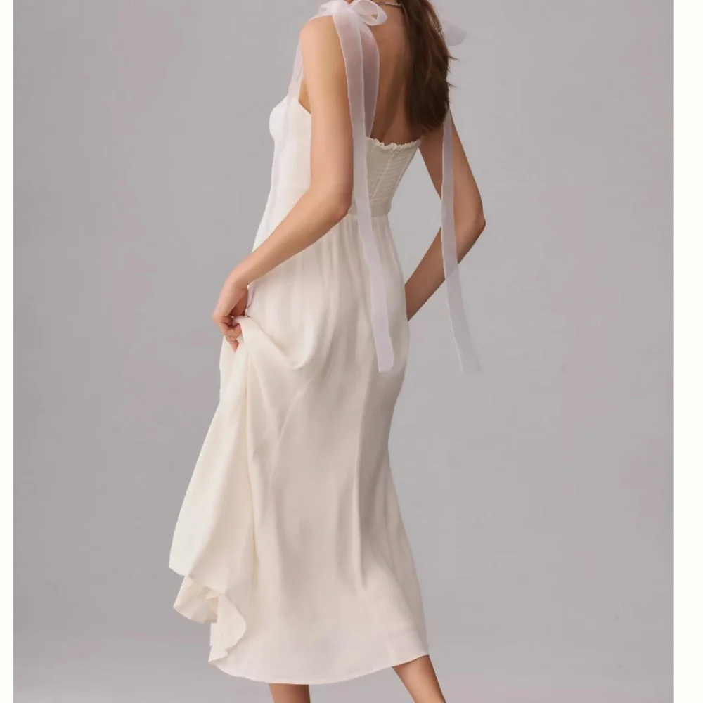 BEST Reformation Kairo Midi Dress - Ivory Off White Bridal Wedding Event Sz12 - Picture 10 of 11